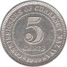  Малайя. 5 центов 1939 год. 
