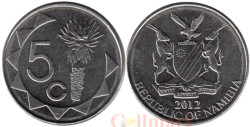 Намибия. 5 центов 2012 год. Алоэ.