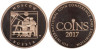  Жетон 2017 год. Coins 2017— VIII Международная нумизматическая выставка и конференция в Москве. 