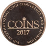  Жетон 2017 год. Coins 2017— VIII Международная нумизматическая выставка и конференция в Москве. 
