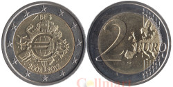 Бельгия. 2 евро 2012 год. 10 лет наличному обращению евро.