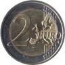  Бельгия. 2 евро 2012 год. 10 лет наличному обращению евро. 