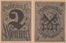  Бона. Германия. Регенсбург 2 пфеннига 1920 год. Нотгельд. (XF) 