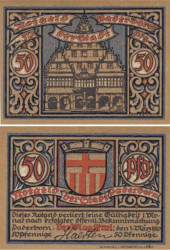 Бона. Германия. Падерборн 50 пфеннигов 1920 год. Нотгельд. (XF)