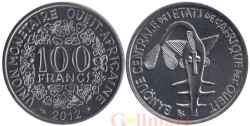 Западная Африка (BCEAO). 100 франков 2012 год. Пилорылый скат.