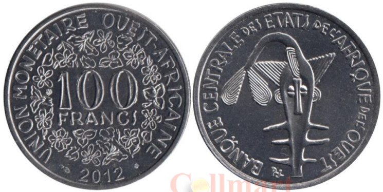  Западная Африка (BCEAO). 100 франков 2012 год. Пилорылый скат. 