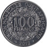  Западная Африка (BCEAO). 100 франков 2012 год. Пилорылый скат. 