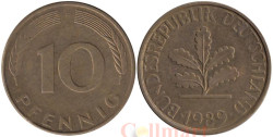 ФРГ. 10 пфеннигов 1989 год. (F)