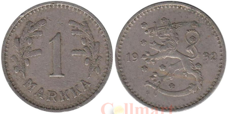 Финляндия. 1 марка 1932 год. 