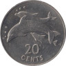  Кирибати. 20 центов 1979 год. Дельфины. 