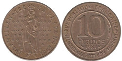 Франция. 10 франков 1987 год. Тысячелетие династии Капетингов.