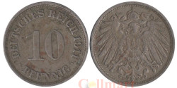 Германская империя. 10 пфеннигов 1911 год. (F)