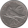  Острова Кука. 20 центов 2010 год. Голубка. 