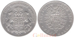 Германская империя. Гамбург. 5 марок 1876 год.