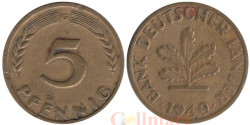 ФРГ. 5 пфеннигов 1949 год. (G)