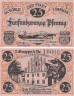  Бона. Германия. Люббекке 25 пфеннигов 1920 год. Ратуша. Нотгельд. (XF) 