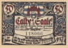  Бона. Германия. Кальбе (Заале) 50 пфеннигов 1917 год. Нотгельд. Вар. 4 (XF) 