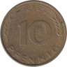  ФРГ. 10 пфеннигов 1989 год. (D) 