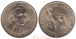 США. 1 доллар 2007 год. 2-й Президент США - Джон Адамс (1797-1801). (D)