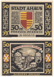 Бона. Германия. Ахаус 50 пфеннигов 1921 год. Нотгельд. (XF)