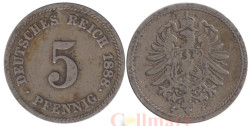 Германская империя. 5 пфеннигов 1888 год. (J)