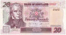  Бона. Шотландия 20 фунтов 2001 год. 300 лет Банку Шотландии - Сэр Вальтер Скотт. (VF+) 