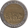  Аргентина. 1 песо 2010 год. 200 лет Аргентине - вулкан Аконкагуа. 