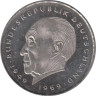  ФРГ. 2 марки 1984 год. Конрад Аденауэр, 20 лет Федеративной Республике (1949-1969). (J) 