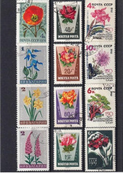 Набор марок. Цветы. 12 марок. (Н-27)