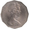  Австралия. 50 центов 1977 год. 25 лет правлению Королевы Елизаветы II. 