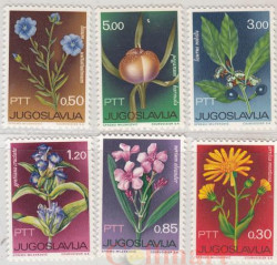 Набор марок. Югославия. Цветы (1967). 6 марок.