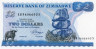  Бона. Зимбабве 2 доллара 1983 год. Тигровая рыба. (Пресс) 