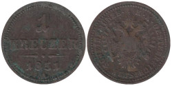 Австрия. 1 крейцер 1851 год. (A)