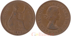 Великобритания. 1 пенни 1962 год. Сидящая Британия.