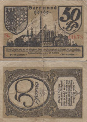 Бона. Германия. Дортмунд 50 пфеннигов 1919 год. Нотгельд. (F)