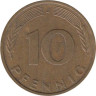  ФРГ. 10 пфеннигов 1989 год. (J) 