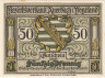  Бона. Германия. Ауэрбах 50 пфеннигов 1921 год. Без номера. Нотгельд. (VF) 