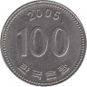  Южная Корея. 100 вон 2005 год. 