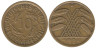  Веймарская республика. 10 рентенпфеннигов 1924 год. (E) 