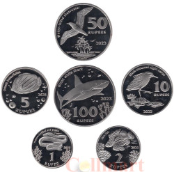 Кокосовые острова. Набор монет 2023 год. 6 монет.