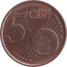  Финляндия. 5 евроцентов 1999 год. Геральдический лев. 