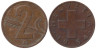  Швейцария. 2 раппена 1954 год. 