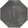  Германия. Бад-Мергентхайм. 10 пфеннигов 1918 год. Нотгельд. 