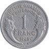  Франция. 1 франк 1945 год. Тип Морлон. Марианна. (C) 