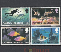 Набор марок. Каймановы Острова 1977 год. Подводное плавание и морская жизнь. (4 марки)