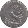  ФРГ. 50 пфеннигов 1986 год. (G) 