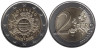  Словакия. 2 евро 2012 год. 10 лет наличному обращению евро. 