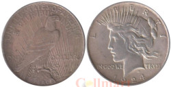 США. 1 доллар 1924 год. Мирный Доллар. (Без отметки монетного двора).