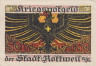  Бона. Германия. Ротвайль 50 пфеннигов 1918 год. Нотгельд. (VF) 