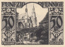 Бона. Германия. Падерборн 50 пфеннигов 1921 год. Кладбище Кафедрального собора. Нотгельд черный. (XF) 
